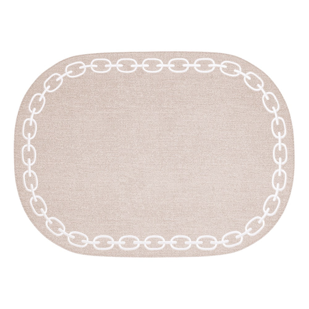 Plate Holder, 44x12.6 inches, Chain Beige/White - SIMONA'S COLLECTION