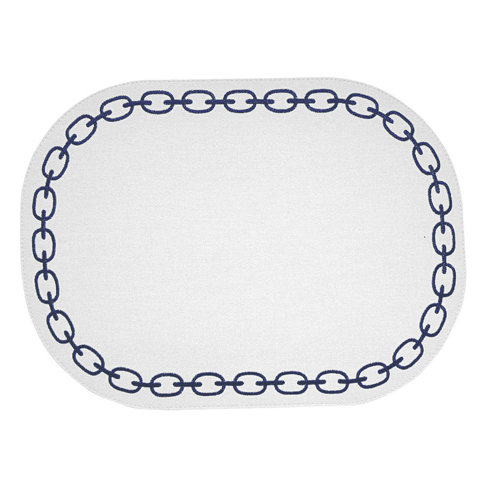 Plate Holder, 44x12.6 inches, Chain White/Navy - SIMONA'S COLLECTION