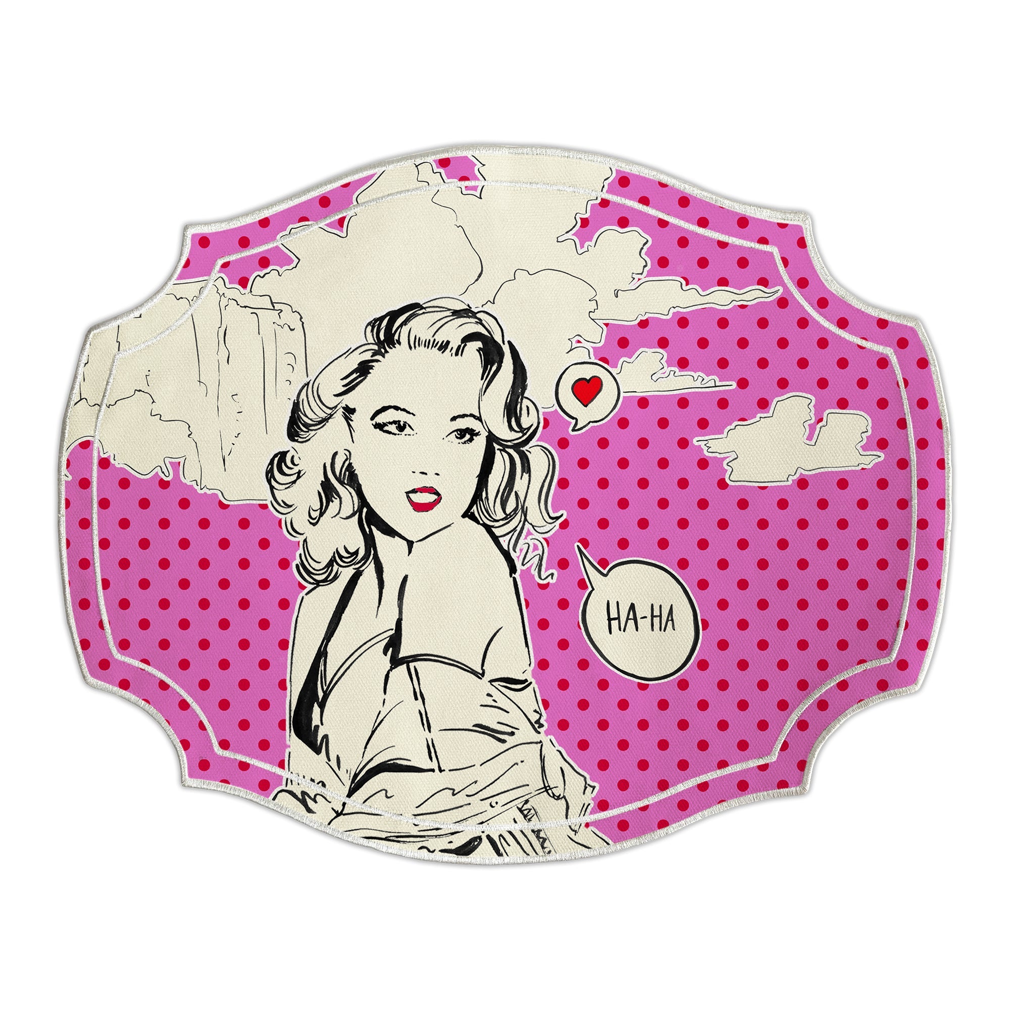 Plate holder, 18.5x15 inches, pink, Gulp - BACI MILANO