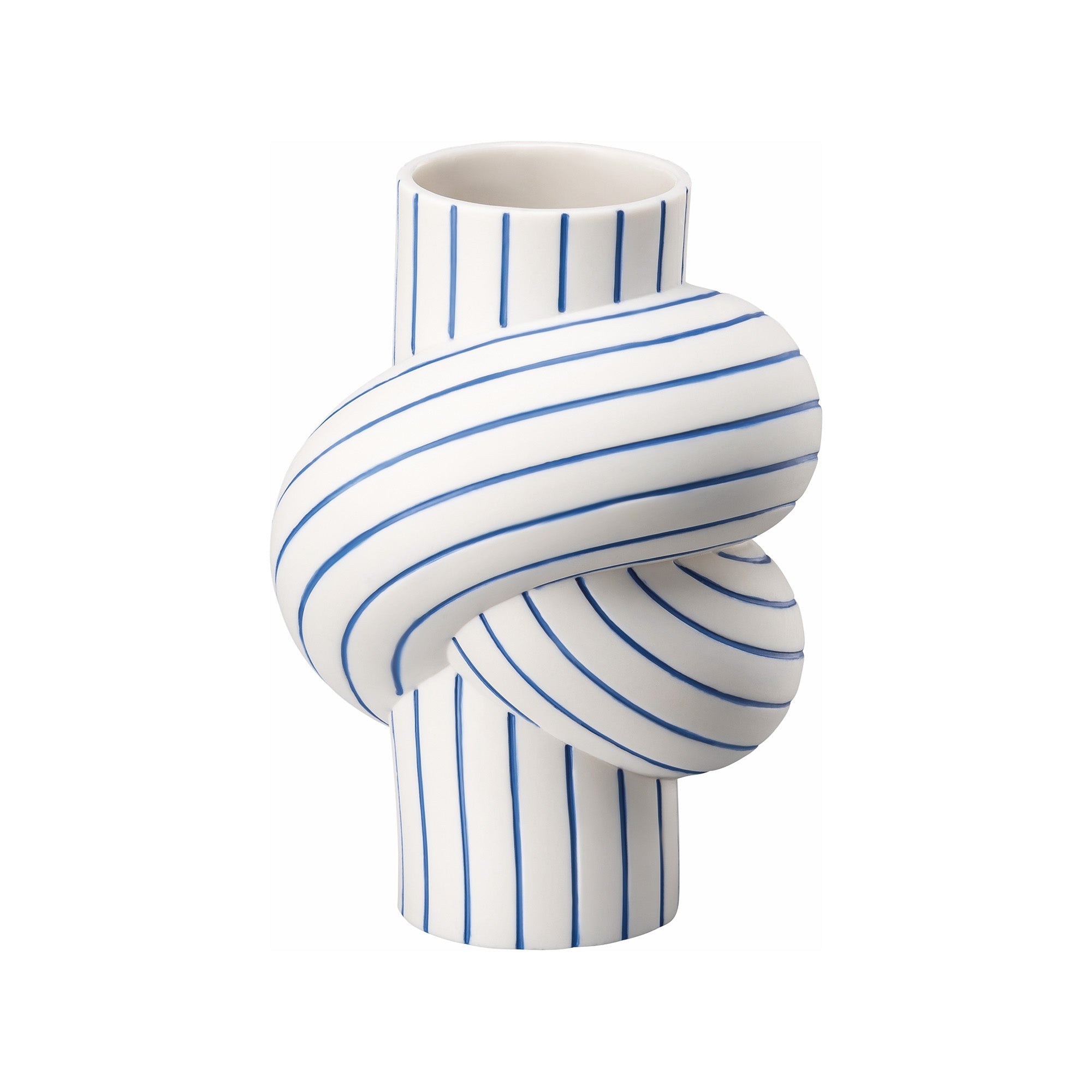 Porcelain vase, 4.7 inches, Node Stripes Blueberry by Martin Hirth - ROSENTHAL