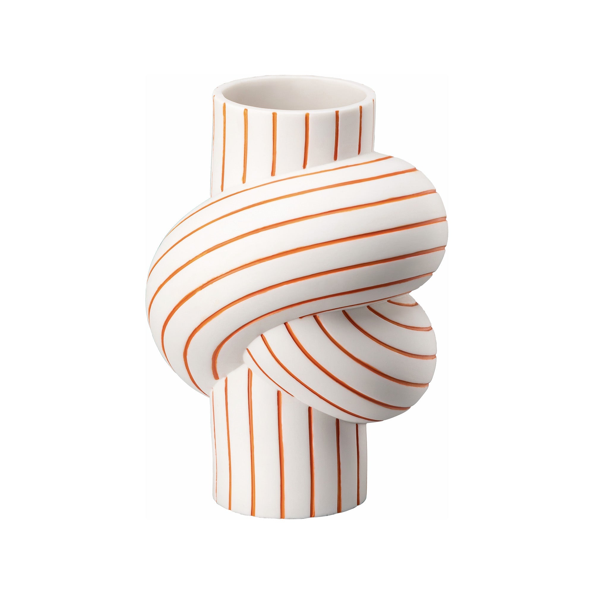 Porcelain vase, 4.7 inches, Node Stripes Mango by Martin Hirth - ROSENTHAL