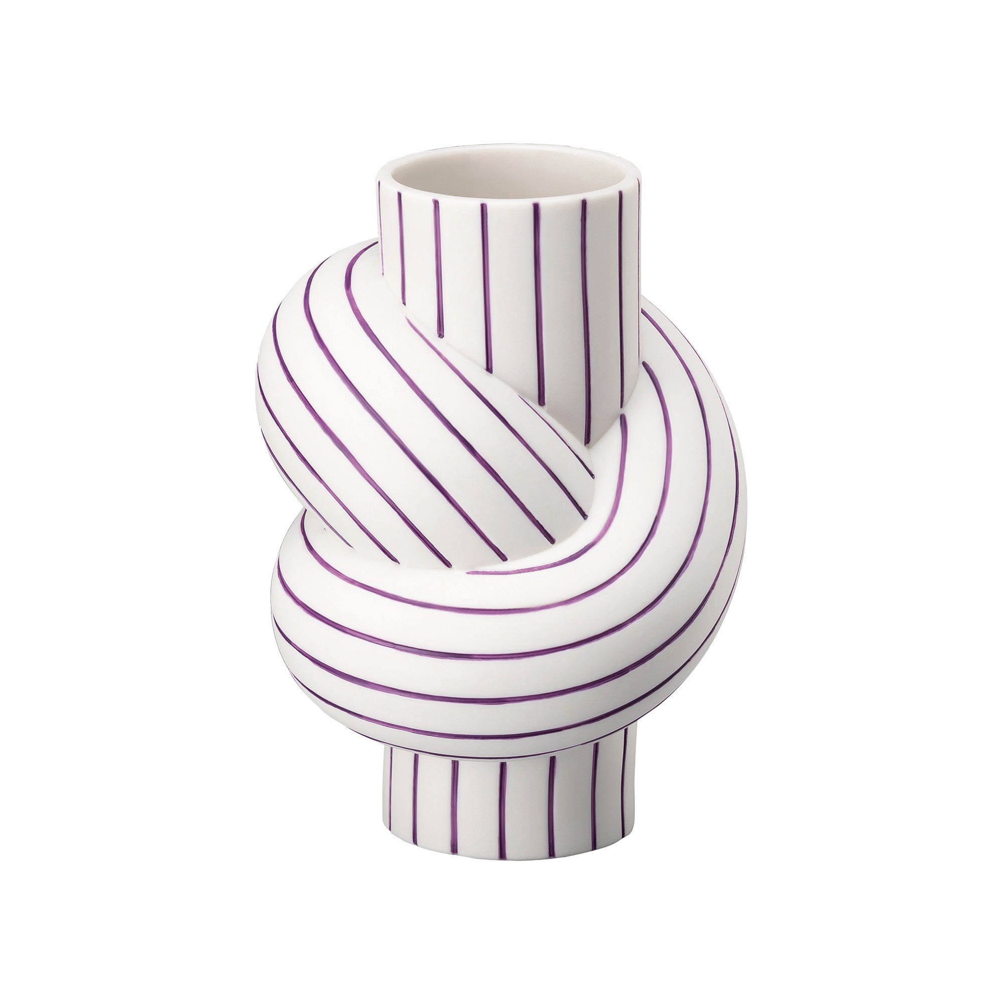 Porcelain vase, 4.7 inches, Node Stripes Plum by Martin Hirth - ROSENTHAL