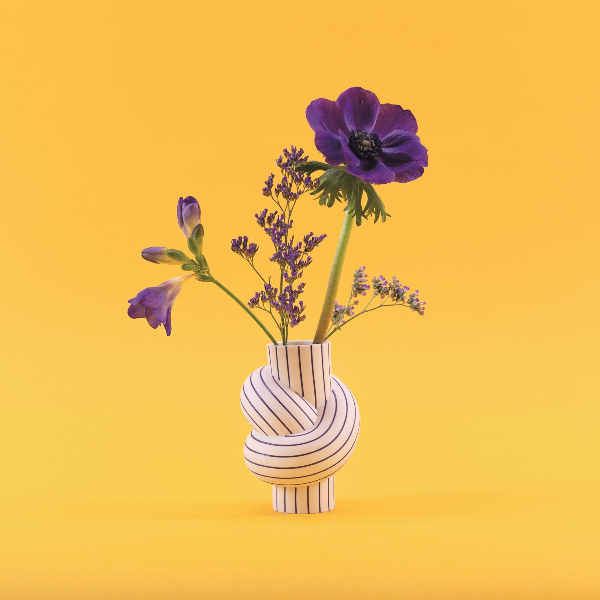 Porcelain vase, 4.7 inches, Node Stripes Plum by Martin Hirth - ROSENTHAL