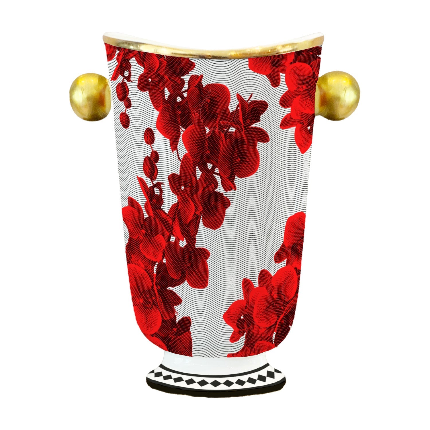 Porcelain vase, 10.6 inches, The inseparables Mrs White -  BACI MILANO
