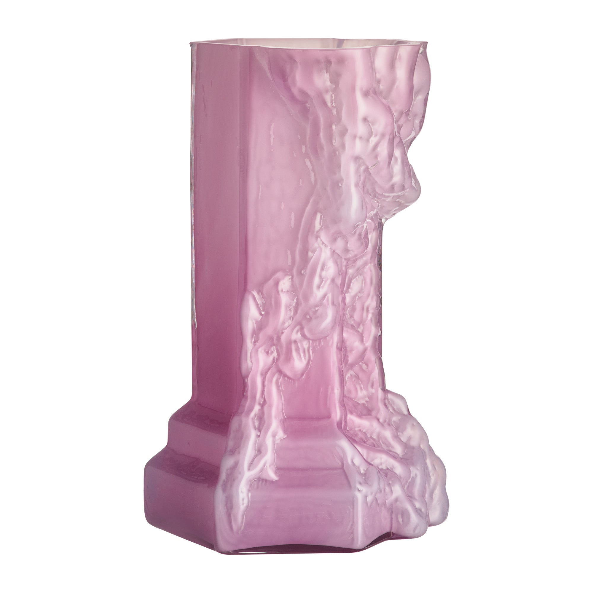 Crystal glass vase, Cool Pink, 13.8 inches, Rocky Baroque by Hanna Hansdotter - KOSTA BODA