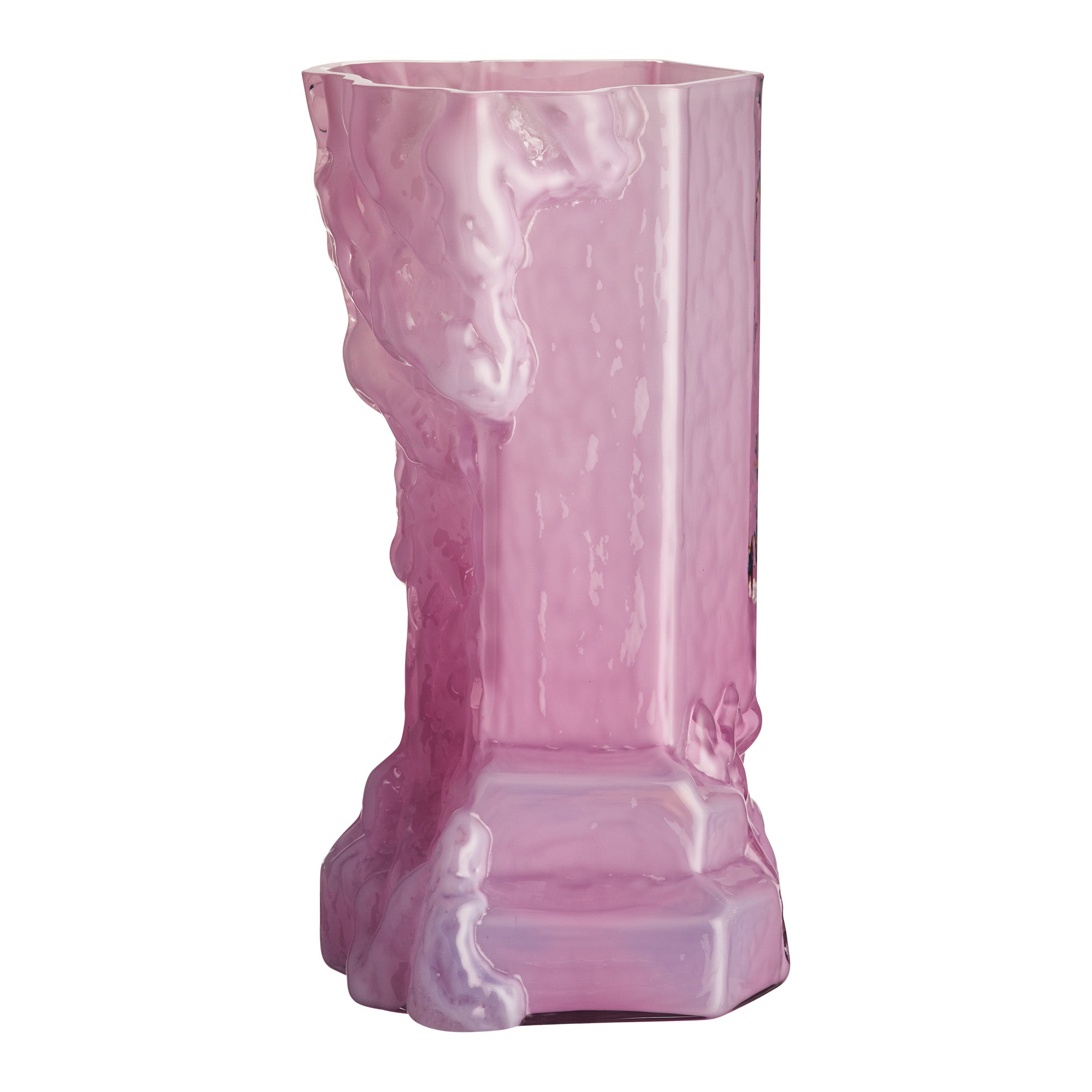 Crystal glass vase, Cool Pink, 13.8 inches, Rocky Baroque by Hanna Hansdotter - KOSTA BODA