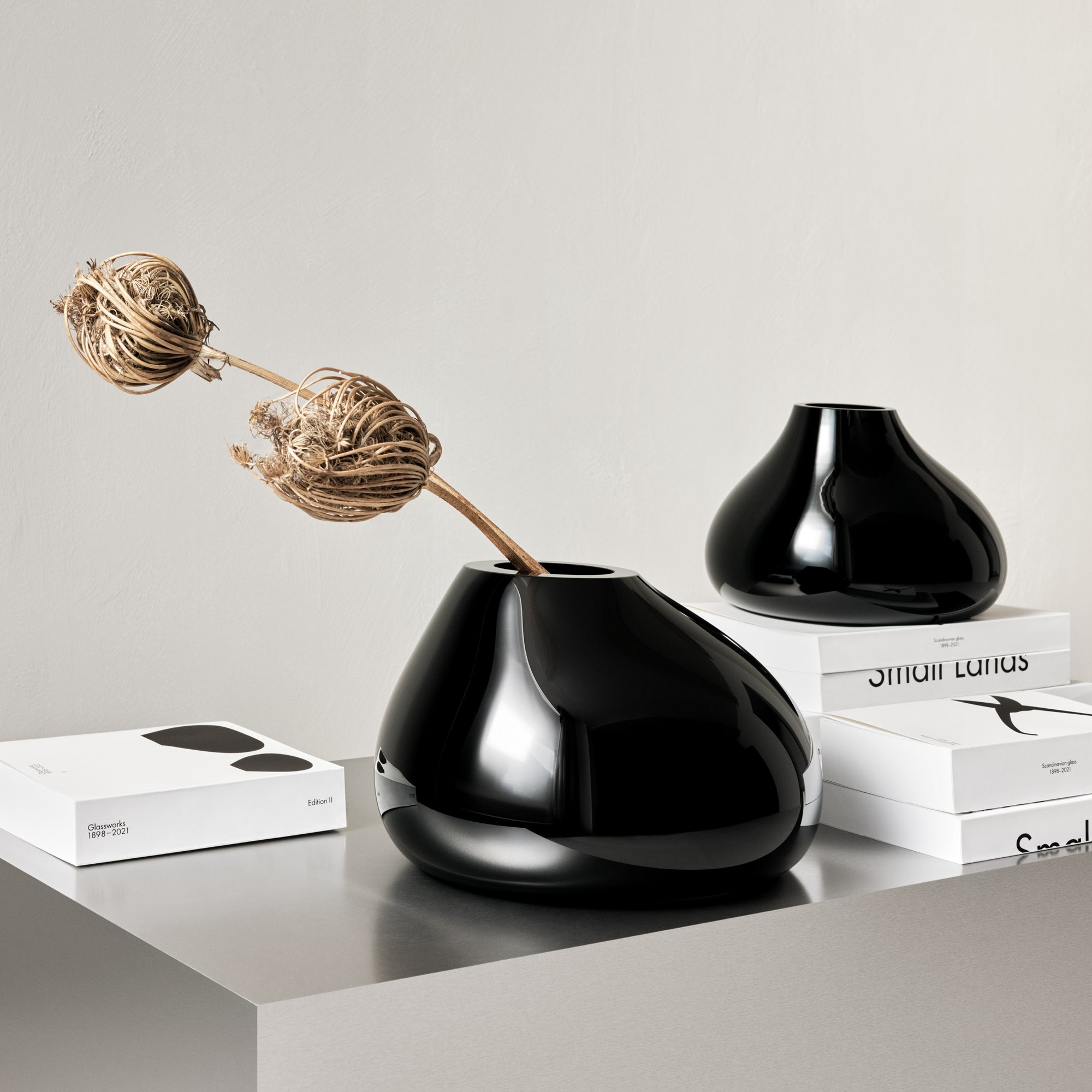 Crystal glass vase, black, Ebon by Claesson Koivisto Rune - ORREFORS