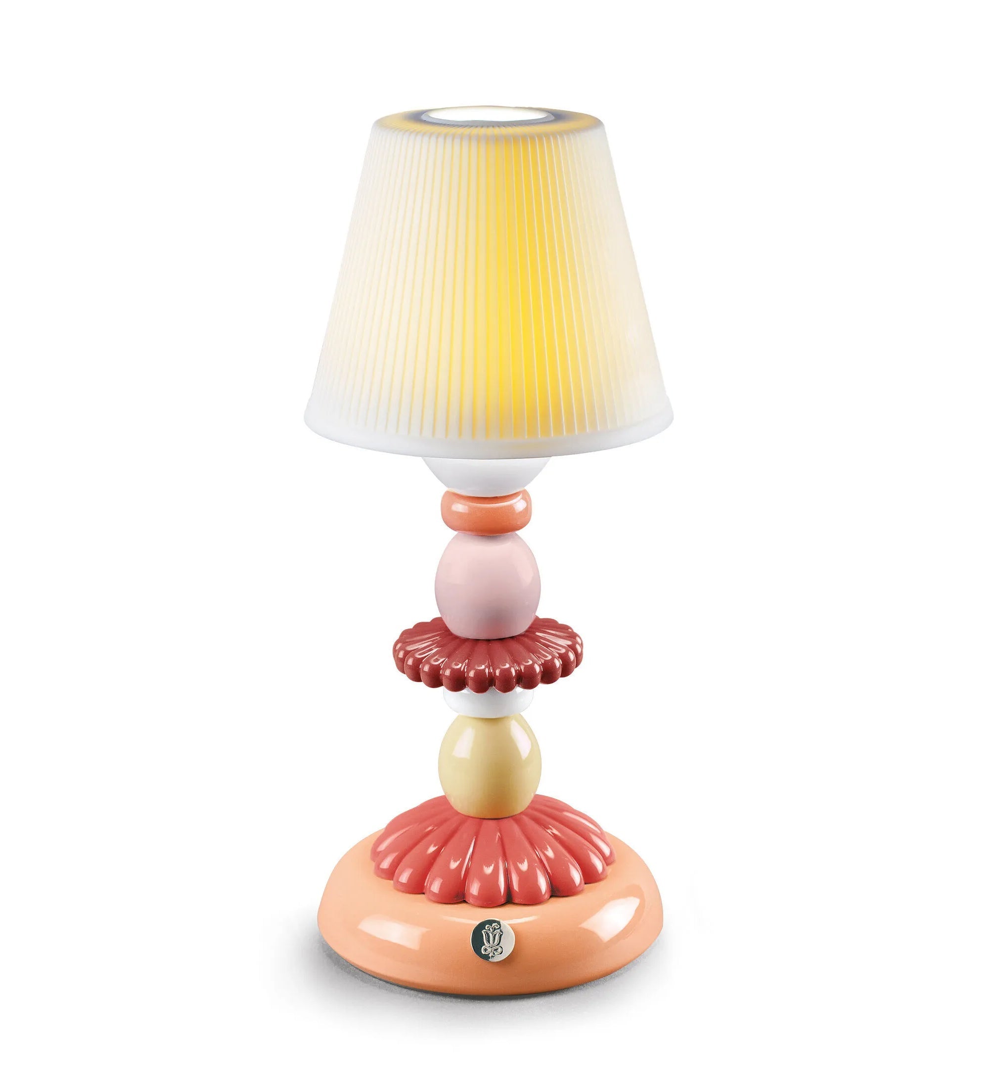 Lotus lamp, coral, Firefly - LLADRO