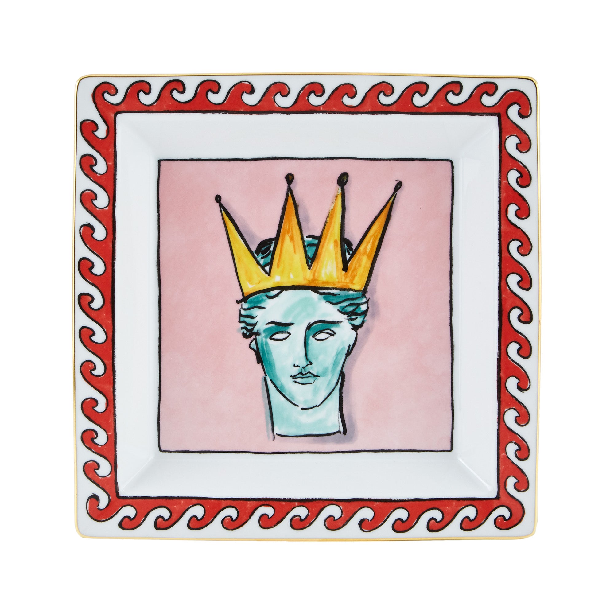 Vide-poche, 9.65 in, Il Viaggio di Nettuno Pink - GINORI 1735