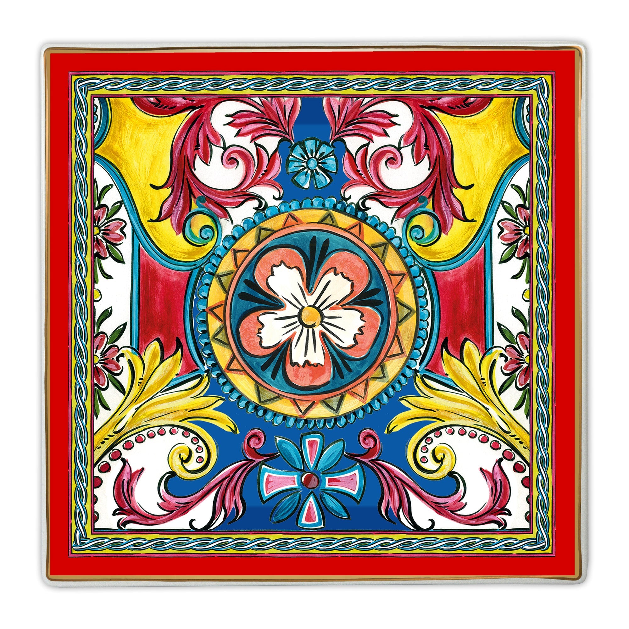 Ashtray, porcelain, 5.9 inches, Sole Mio - BACI MILANO