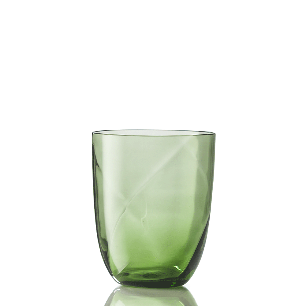Water glass, 3.9 in, Lente Soraya Green, Idra - SIMONA'S COLLECTION