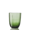 Water glass, 3.9 in, Striped Soraya Green, Idra - SIMONA'S COLLECTION
