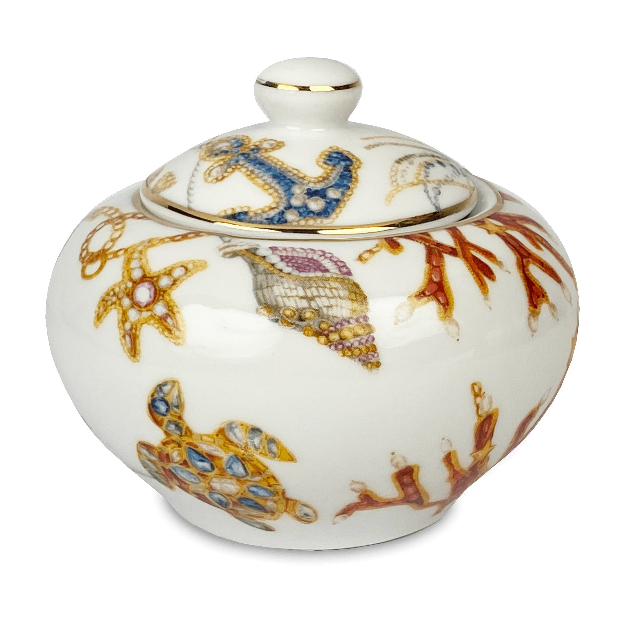 Porcelain sugar bowl, Portofino -  BACI MILANO